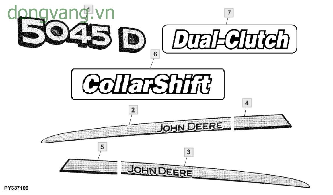 Label, Model Designation 5045D - ST774961